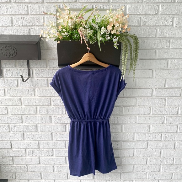 Poof! New York Navy Blue T-shirt Scoop Neck Dress - Picture 3 of 7
